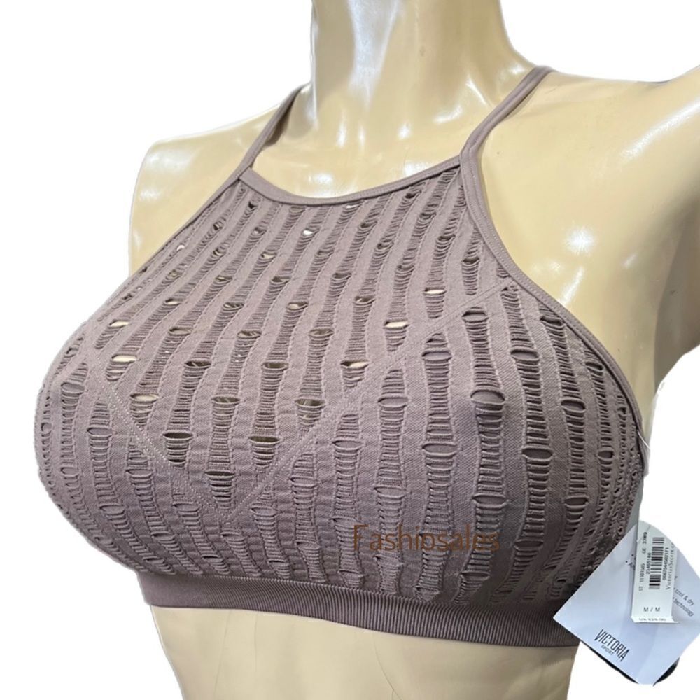 Victoria’s Secret Seamless Comfort High Neck Sexy Unlined Mesh sports bra Medium